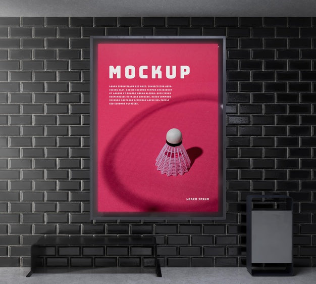 Backlit Modern City Vertical Mockup Psd