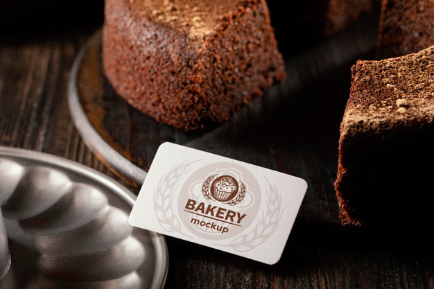Bakery Business Card Mock-Up Psd