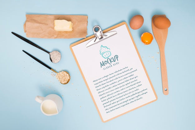 Bakery Ingredients And Recipe Psd