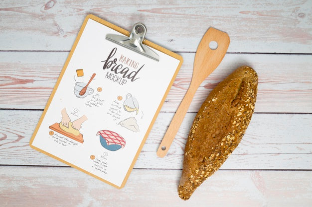 Bakery Recipe On Clipboard Psd