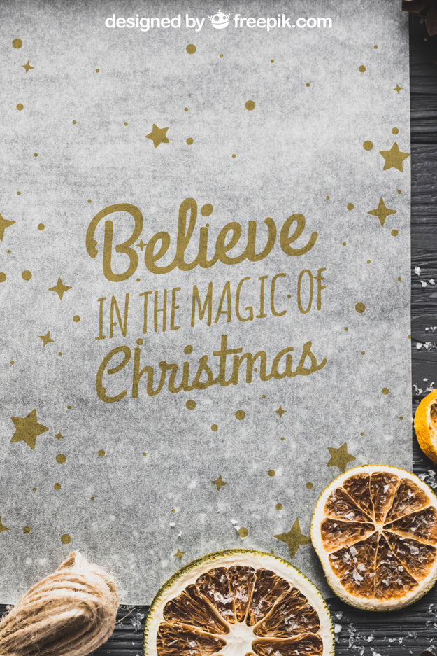 Baking Paper And Christmas Mockup Psd