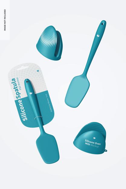 Baking Tools Scene Mockup, Floating Psd