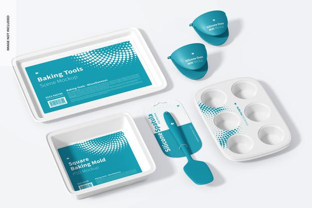 Baking Tools Scene Mockup Psd