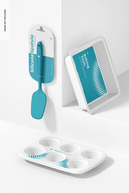 Baking Tools Scene Mockup View Psd