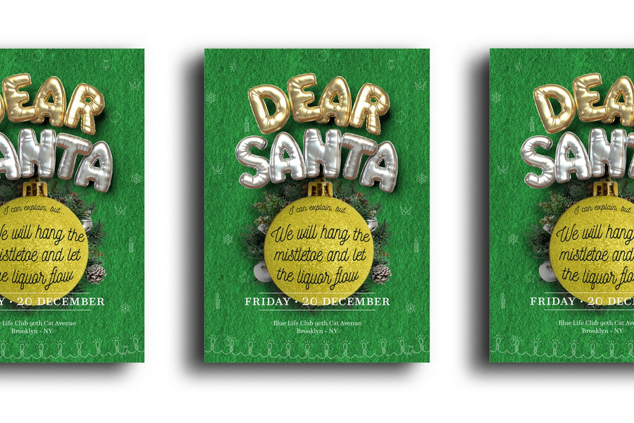 Balloon Party, Christmas Flyer Template 4