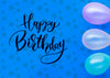 Balloons Frame And Happy Birthday Lettering Psd