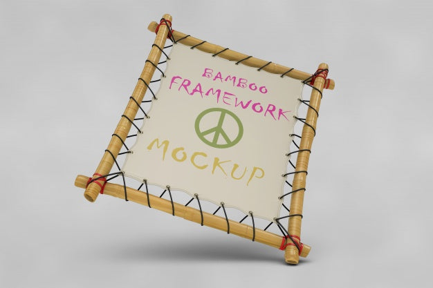 Bamboo Frame Mockup Psd
