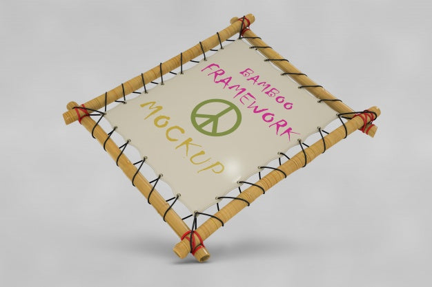 Bamboo Frame Mockup Psd