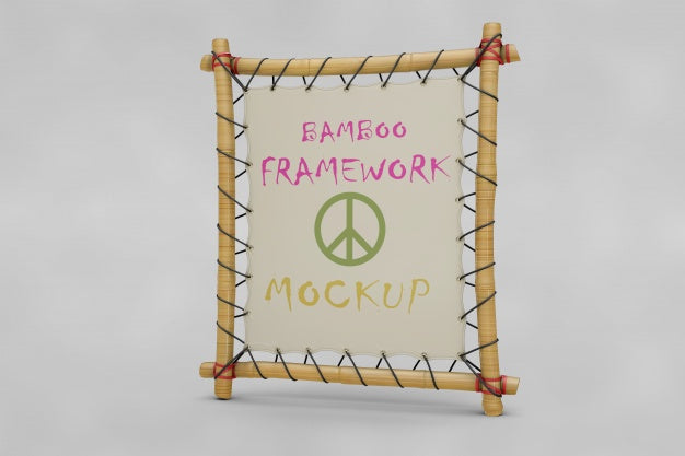 Bamboo Frame Mockup Psd
