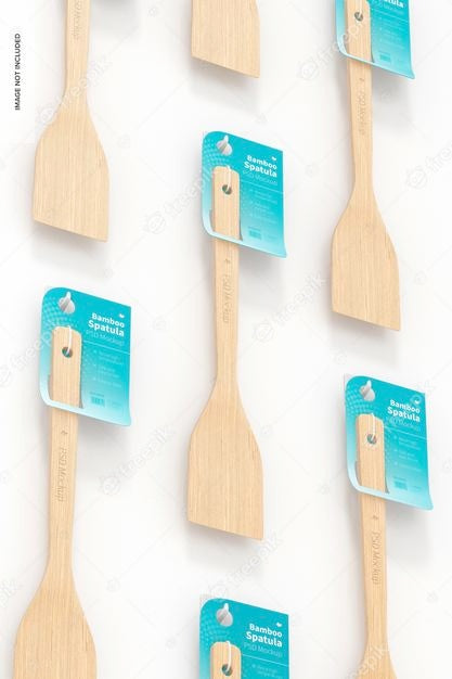 Bamboo Spatulas Set Mockup Psd