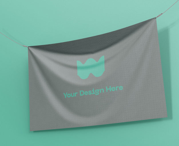 Banner Flag Mockup Psd