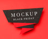Banner On Red Background Black Friday Sales Mock-Up Psd