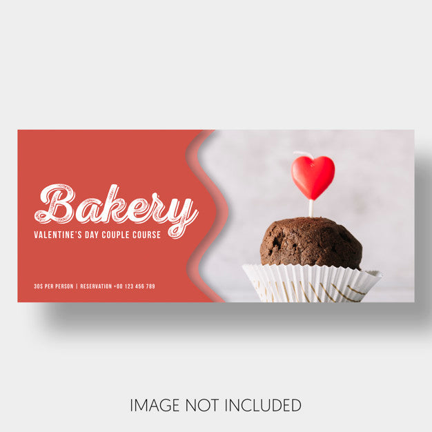 Banner Template Bakery Valentine'S Day Psd