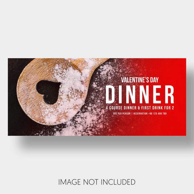 Banner Template Restaurant Valentine'S Day Psd
