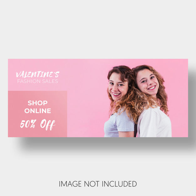 Banner Template Sales Valentine'S Day Psd