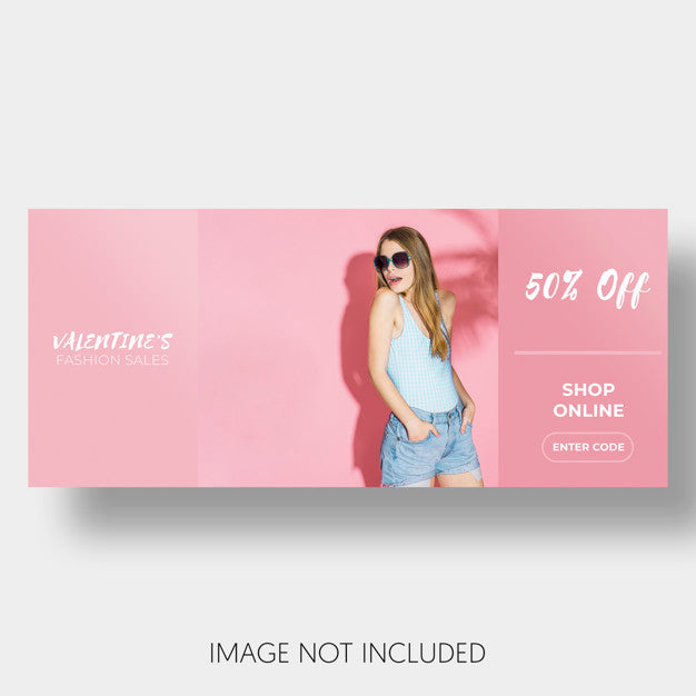 Banner Template Sales Valentine'S Day Psd