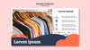 Banner Template With Shirts On Hangers Psd