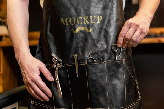 Barber Shop Mock-Up Arrangement Psd