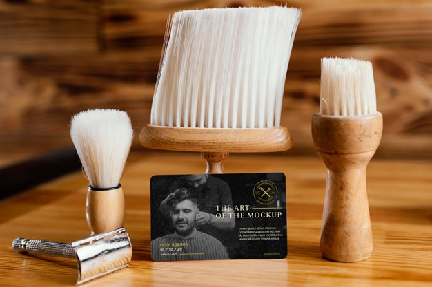Barber Shop Mock-Up Arrangement Psd
