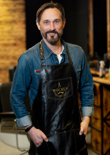 Barber Shop Mock-Up Composition Psd