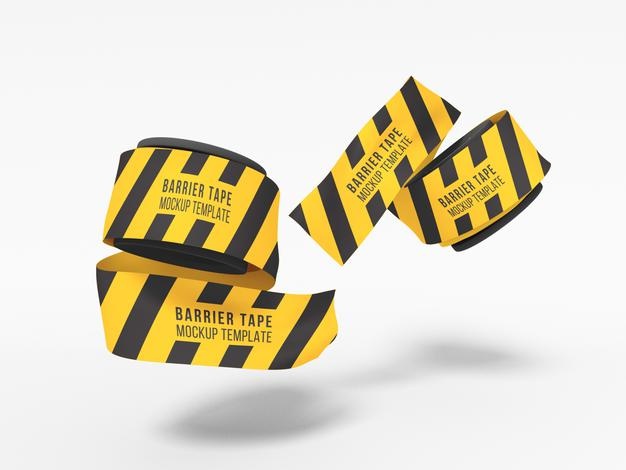 Barrier Tape Packaging Mockup Psd