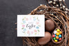 Basket With Chocolate Eggs Psd