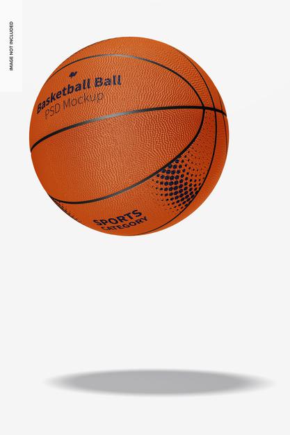 Basketball Ball Mockup, Falling Psd