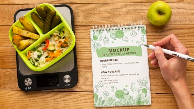 Batch Cooking With Notebook Mockup Psd