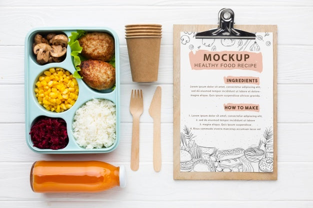 Batch Cooking With Notebook Mockup Psd