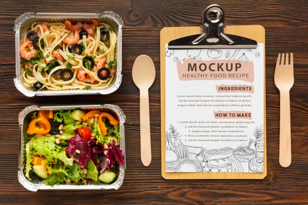 Batch Cooking With Notebook Mockup Psd