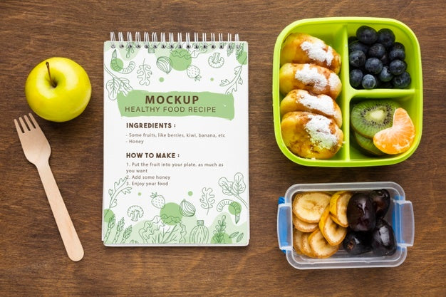 Batch Cooking With Notebook Mockup Psd