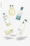 Bath And Body Products Mockup, Floating Psd