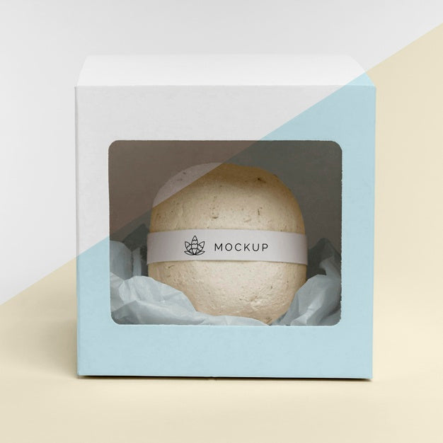 Bath Bomb Mock-Up In Box Psd