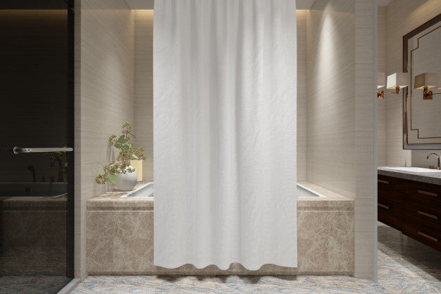 Bath Curtain Mockup Psd