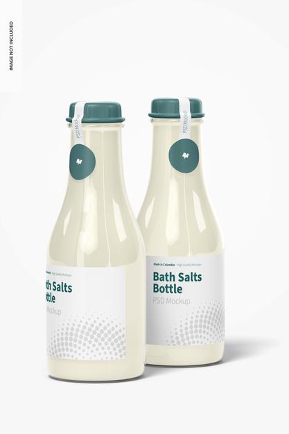 Bath Salts Bottles Mockup Psd