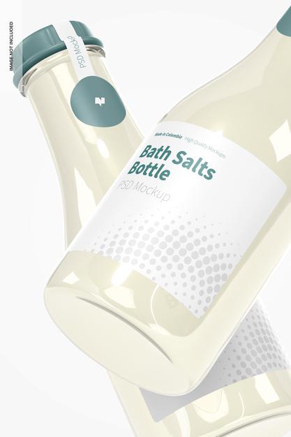 Bath Salts Bottles Mockup Psd
