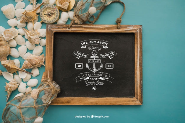 Beach Concept With Slate Psd