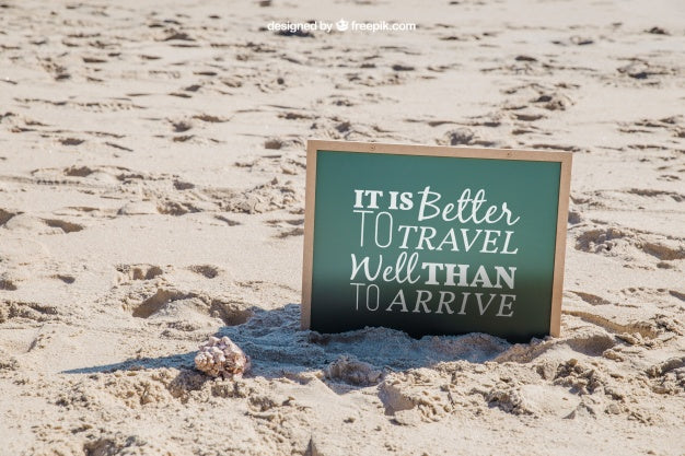 Beach Concept With Slate Psd