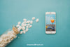 Beach Concept With Smartphone Psd