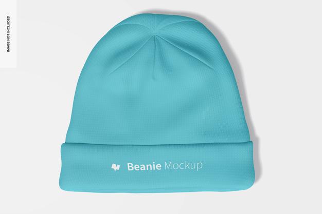 Beanie Mockup, Top View Psd