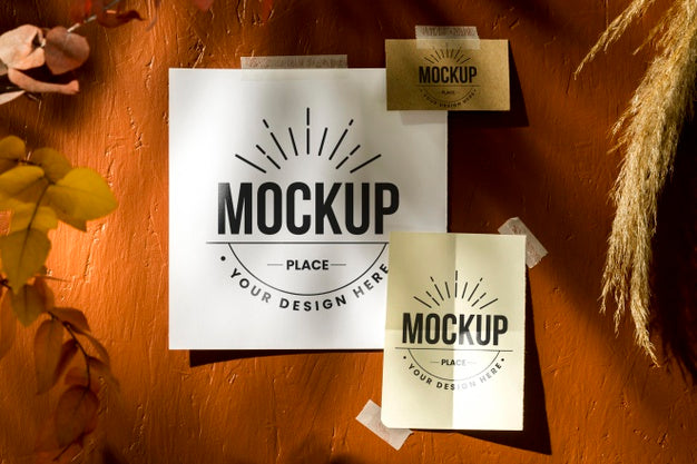 Beautiful Autumn Moodboard Mock-Up Psd