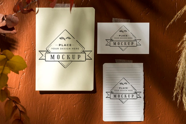 Beautiful Autumn Moodboard Mock-Up Psd