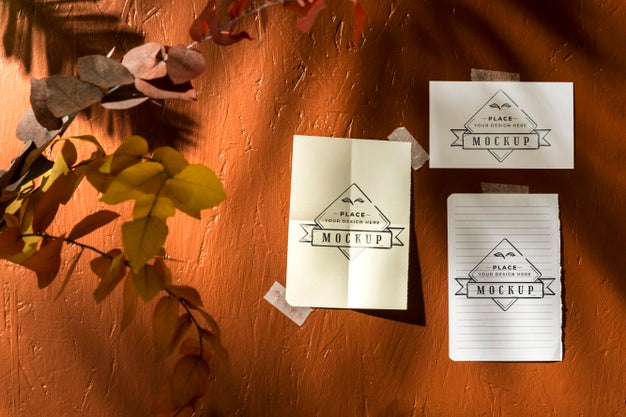 Beautiful Autumn Moodboard Mock-Up Psd