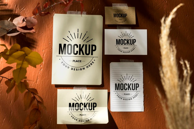 Beautiful Autumn Moodboard Mock-Up Psd