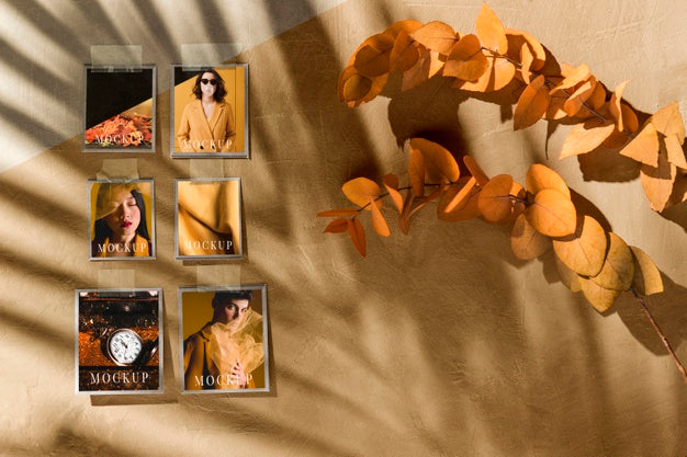 Beautiful Autumn Moodboard Mock-Up Psd