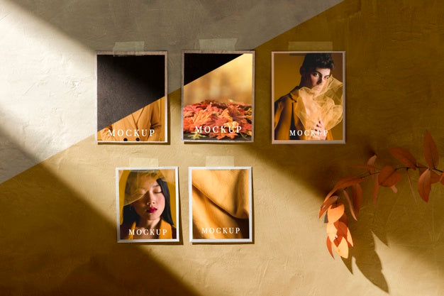 Beautiful Autumn Moodboard Mock-Up Psd
