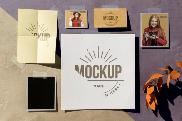 Beautiful Autumn Moodboard Mock-Up Psd