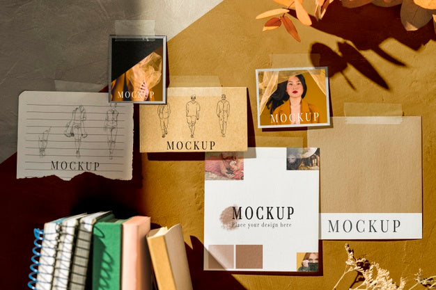 Beautiful Autumn Moodboard Mock-Up Psd
