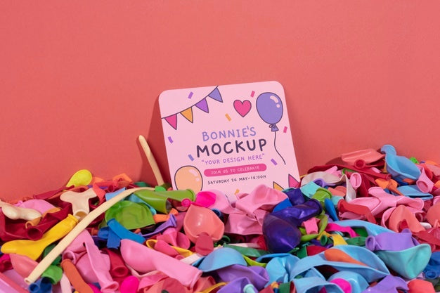 Beautiful Birthday Invitation Mockup Psd