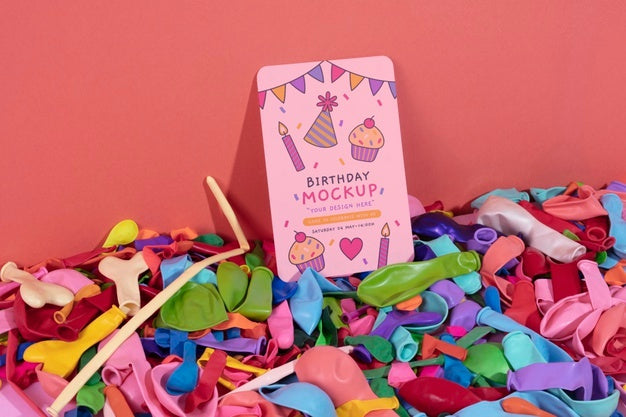 Beautiful Birthday Invitation Mockup Psd